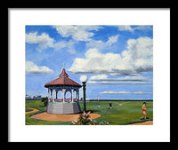 Ocean Park Gazebo Oaks Bluffs Martha's Vineyard Massachusetts - Framed Print