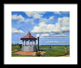Ocean Park Gazebo Oaks Bluffs Martha's Vineyard Massachusetts - Framed Print