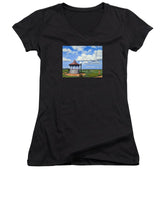Ocean Park Gazebo Oaks Bluffs Martha's Vineyard Massachusetts - Women's V-Neck