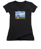 Ocean Park Gazebo Oaks Bluffs Martha's Vineyard Massachusetts - Women's V-Neck