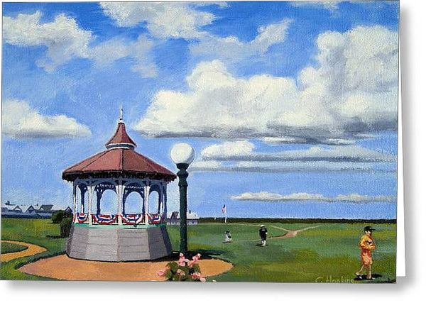 Ocean Park Gazebo Oaks Bluffs Martha's Vineyard Massachusetts - Greeting Card