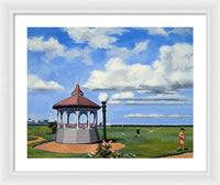 Ocean Park Gazebo Oaks Bluffs Martha's Vineyard Massachusetts - Framed Print