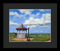 Ocean Park Gazebo Oaks Bluffs Martha's Vineyard Massachusetts - Framed Print