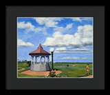 Ocean Park Gazebo Oaks Bluffs Martha's Vineyard Massachusetts - Framed Print