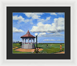 Ocean Park Gazebo Oaks Bluffs Martha's Vineyard Massachusetts - Framed Print