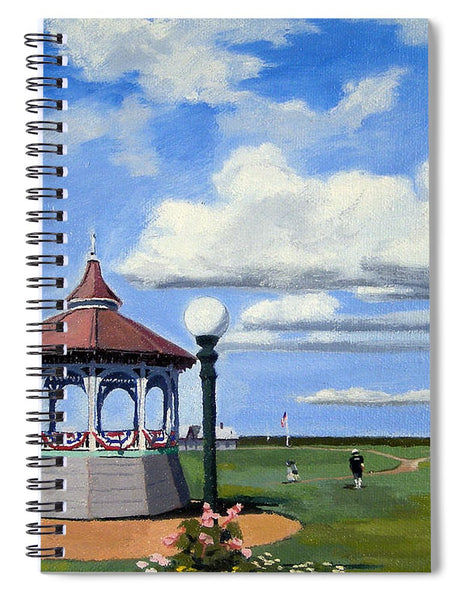 Ocean Park Gazebo Oaks Bluffs Martha's Vineyard Massachusetts - Spiral Notebook