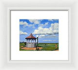 Ocean Park Gazebo Oaks Bluffs Martha's Vineyard Massachusetts - Framed Print