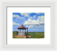 Ocean Park Gazebo Oaks Bluffs Martha's Vineyard Massachusetts - Framed Print