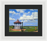 Ocean Park Gazebo Oaks Bluffs Martha's Vineyard Massachusetts - Framed Print