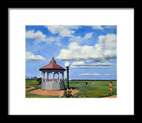 Ocean Park Gazebo Oaks Bluffs Martha's Vineyard Massachusetts - Framed Print