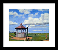 Ocean Park Gazebo Oaks Bluffs Martha's Vineyard Massachusetts - Framed Print