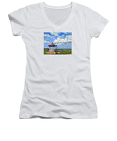 Ocean Park Gazebo Oaks Bluffs Martha's Vineyard Massachusetts - Women's V-Neck