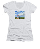 Ocean Park Gazebo Oaks Bluffs Martha's Vineyard Massachusetts - Women's V-Neck