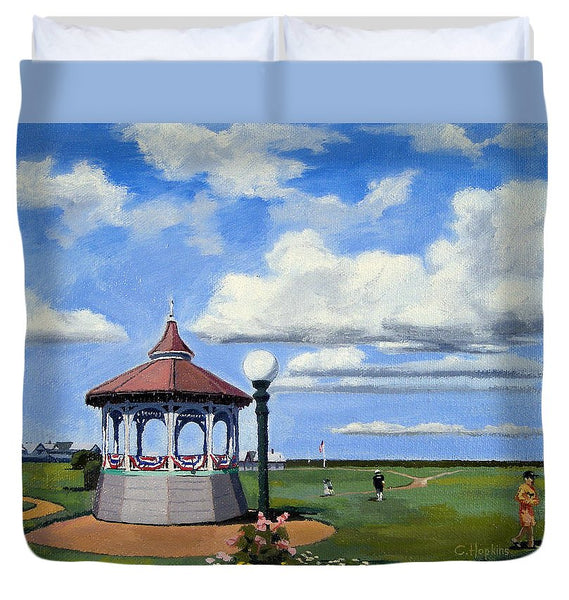 Ocean Park Gazebo Oaks Bluffs Martha's Vineyard Massachusetts - Duvet Cover