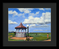 Ocean Park Gazebo Oaks Bluffs Martha's Vineyard Massachusetts - Framed Print
