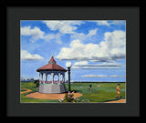 Ocean Park Gazebo Oaks Bluffs Martha's Vineyard Massachusetts - Framed Print