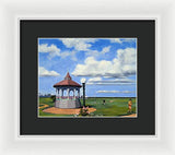 Ocean Park Gazebo Oaks Bluffs Martha's Vineyard Massachusetts - Framed Print