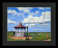 Ocean Park Gazebo Oaks Bluffs Martha's Vineyard Massachusetts - Framed Print