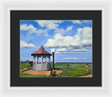 Ocean Park Gazebo Oaks Bluffs Martha's Vineyard Massachusetts - Framed Print