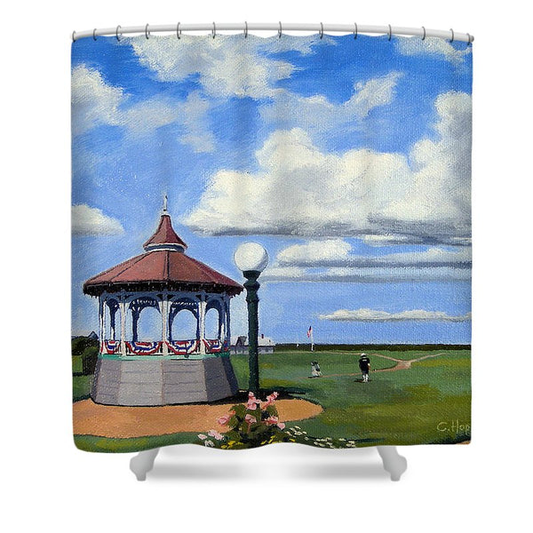 Ocean Park Gazebo Oaks Bluffs Martha's Vineyard Massachusetts - Shower Curtain