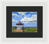 Ocean Park Gazebo Oaks Bluffs Martha's Vineyard Massachusetts - Framed Print