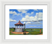 Ocean Park Gazebo Oaks Bluffs Martha's Vineyard Massachusetts - Framed Print