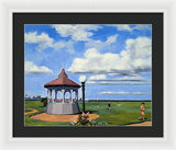 Ocean Park Gazebo Oaks Bluffs Martha's Vineyard Massachusetts - Framed Print