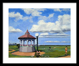 Ocean Park Gazebo Oaks Bluffs Martha's Vineyard Massachusetts - Framed Print