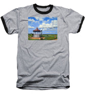 Ocean Park Gazebo Oaks Bluffs Martha's Vineyard Massachusetts - Baseball T-Shirt