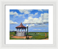 Ocean Park Gazebo Oaks Bluffs Martha's Vineyard Massachusetts - Framed Print