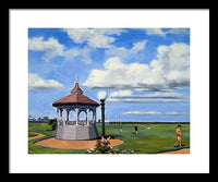 Ocean Park Gazebo Oaks Bluffs Martha's Vineyard Massachusetts - Framed Print