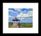 Ocean Park Gazebo Oaks Bluffs Martha's Vineyard Massachusetts - Framed Print