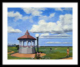 Ocean Park Gazebo Oaks Bluffs Martha's Vineyard Massachusetts - Framed Print