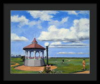 Ocean Park Gazebo Oaks Bluffs Martha's Vineyard Massachusetts - Framed Print