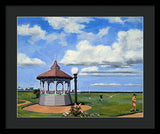 Ocean Park Gazebo Oaks Bluffs Martha's Vineyard Massachusetts - Framed Print