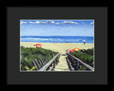Ogunquit Footbridge Beach Ogunquit Maine - Framed Print