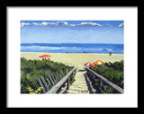 Ogunquit Footbridge Beach Ogunquit Maine - Framed Print
