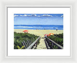 Ogunquit Footbridge Beach Ogunquit Maine - Framed Print