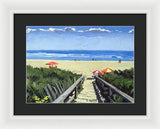 Ogunquit Footbridge Beach Ogunquit Maine - Framed Print
