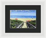 Ogunquit Footbridge Beach Ogunquit Maine - Framed Print