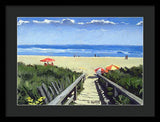 Ogunquit Footbridge Beach Ogunquit Maine - Framed Print