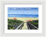 Ogunquit Footbridge Beach Ogunquit Maine - Framed Print