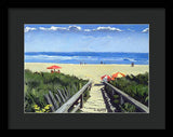 Ogunquit Footbridge Beach Ogunquit Maine - Framed Print