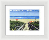 Ogunquit Footbridge Beach Ogunquit Maine - Framed Print
