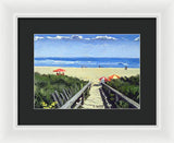 Ogunquit Footbridge Beach Ogunquit Maine - Framed Print