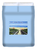 Ogunquit Footbridge Beach Ogunquit Maine - Duvet Cover