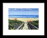 Ogunquit Footbridge Beach Ogunquit Maine - Framed Print