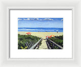 Ogunquit Footbridge Beach Ogunquit Maine - Framed Print