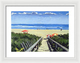 Ogunquit Footbridge Beach Ogunquit Maine - Framed Print