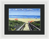Ogunquit Footbridge Beach Ogunquit Maine - Framed Print